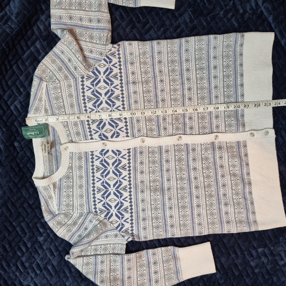 L.L. Bean Cotton & Cashmere Fair Isle Cardigan Size Small Petite, New With Tags! - Picture 16 of 16